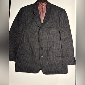 Classic Black and Grey Plaid Blazer by Cricketeer Size XL